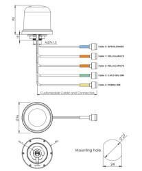 915 MHz / 2.4 GHz / 5.0 GHz ISM / SIGFOX /WiFi / 4G / 3G / 2G MIMO Antenna - 7