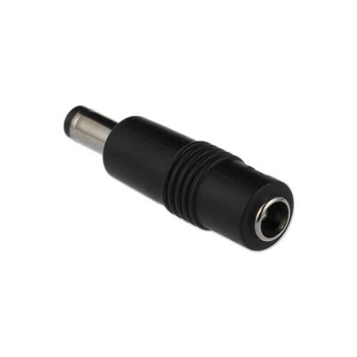 Adapter Connector Jack, 2.5mm ID x 5.5mm OD To Plug, 2.1mm ID x 5.5mm OD Free Hanging (In-Line) - 1