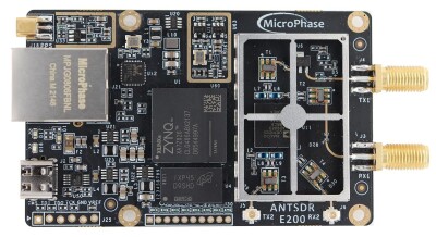 RF Modules AntSDR E200 with an AD9361 chip and 32 GB SD card. (Case and antennas not included) - 1