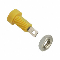 Banana Jack Connector Standard Banana Solder Tabs Yellow - 1