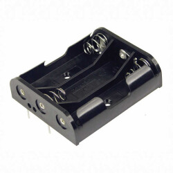 Battery Holder (Open) AA 3 Cell PC Pin - 1