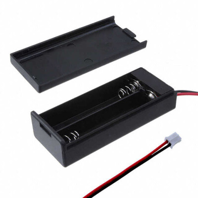 Battery Holder (Covered) AAA 2 Cell Wire Leads - 1