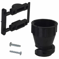 Black Connector Backshell, Cable Clamp 15/16-20 UNEF 17 - 1