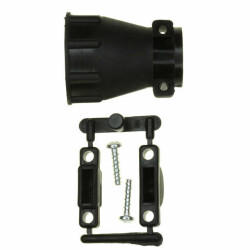 Black Connector Backshell, Cable Clamp 15/16-20 UNEF 17 - 1