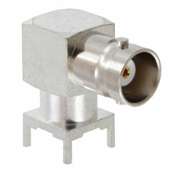 BNC Connector Jack, Female Socket 50 Ohms Through Hole, Right Angle Solder - 1