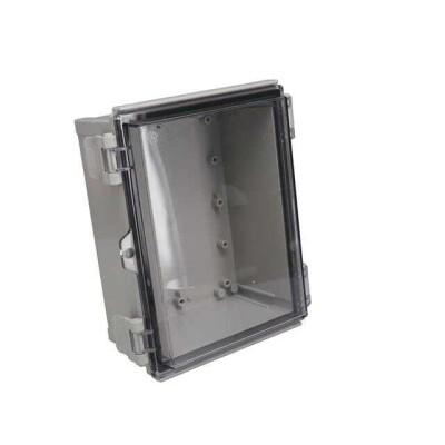 Box Plastic, Polycarbonate Light Gray, Clear Cover Cover Included, Hinged Door 8.600