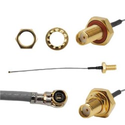 Cable Assembly Coaxial SMA to IPEX MHF4 1.13mm OD Coaxial Cable 5.906