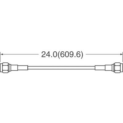 Cable Assembly Coaxial SMA to SMA RG-178 24.00