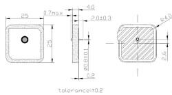 CERAMIC PATCH Anten GLONASS GPS / GNSS - 2