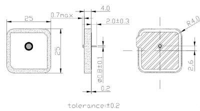 CERAMIC PATCH Anten GLONASS GPS / GNSS - 2