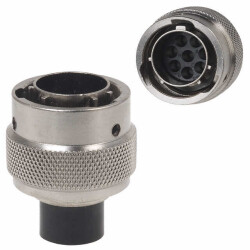 8 Position Circular Connector Plug Housing Free Hanging (In-Line) Coupling Nut - 1