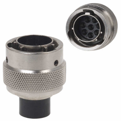 8 Position Circular Connector Plug Housing Free Hanging (In-Line) Coupling Nut - 1