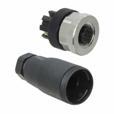 2 Position Circular Connector Plug, Female Sockets Screw - 1
