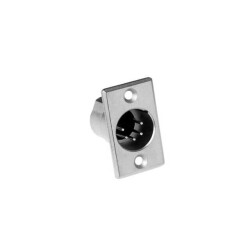 5 Position Circular Connector Receptacle, Male Pins Solder Cup - 1