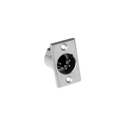 5 Position Circular Connector Receptacle, Male Pins Solder Cup - 1
