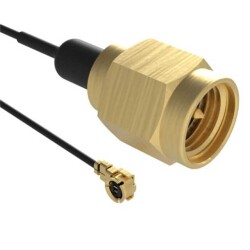 Cable Assembly Coaxial U.FL (UMCC), AMC to SMA 1.13mm OD Coaxial Cable 3.937