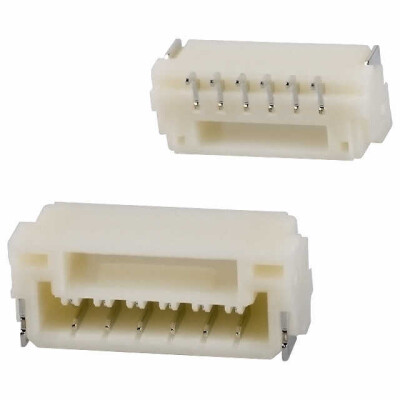 Connector Header Surface Mount, Right Angle 6 position 0.049