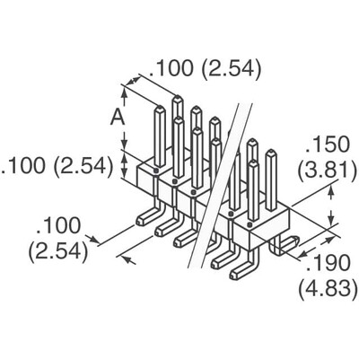 Connector Header Surface Mount 10 position 0.100