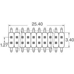 Connector Header Surface Mount 40 position 0.050