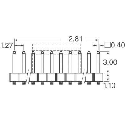 Connector Header Surface Mount 6 position 0.050