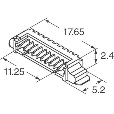 Connector Header Surface Mount, Right Angle 3 position 0.049