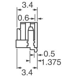 Connector Header Surface Mount, Right Angle 3 position 0.049