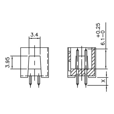 Connector Header Through Hole 10 position 0.100