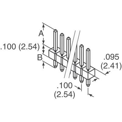 Connector Header Through Hole 10 position 0.100