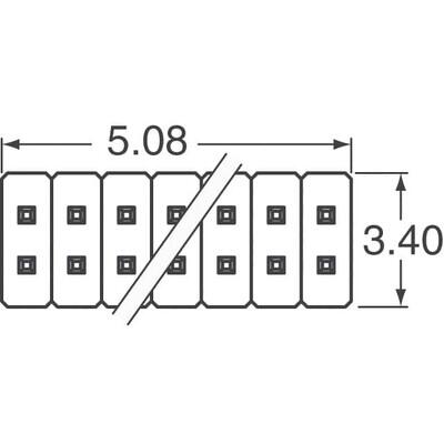 Connector Header Through Hole 8 position 0.050