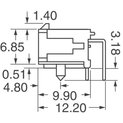 Connector Header Through Hole, Right Angle 6 position 0.118