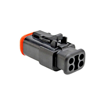4 Rectangular Connectors - Housings Plug Black - 2