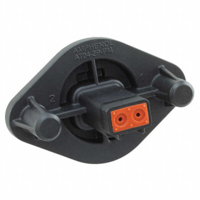 2 Rectangular Connectors - Housings Receptacle Black - 3