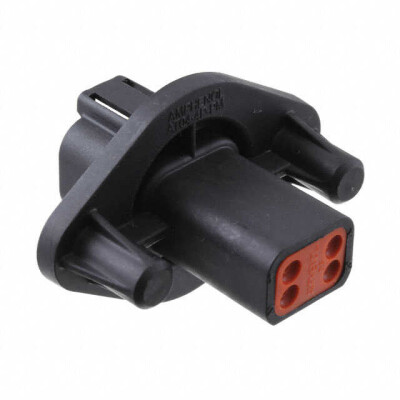4 Rectangular Connectors - Housings Receptacle Black - 1