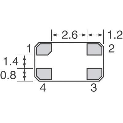 12.288 MHz ±10ppm Crystal 10pF 70 Ohms 4-SMD, No Lead - 4