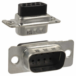 Plug for Male Contacts Housing D-Sub Connector 9 Position - 1