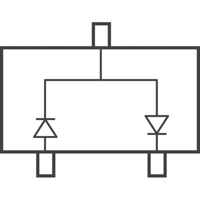 Diode Array 1 Pair Series Connection Schottky 30V 200mA (DC) Surface Mount SC-70, SOT-323 - 2