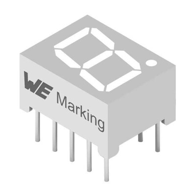 Display Modules - LED Character and Numeric Blue 7-Segment 1 Character Common Anode 3V 20mA 0.512