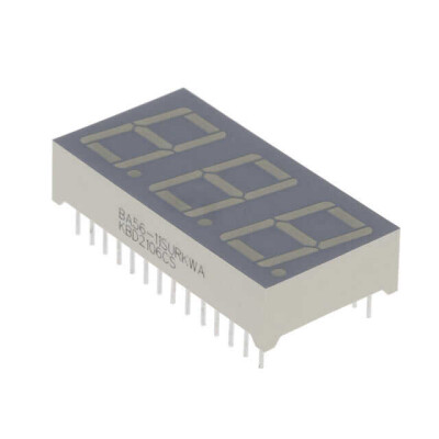 Display Modules - LED Character and Numeric Red 7-Segment 3 Character Common Anode 1.95V 20mA 1.480