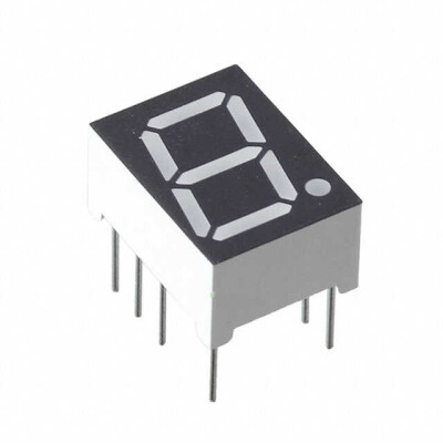 Display Modules - LED Character and Numeric Blue 7-Segment 1 Character Common Anode 3.2V 20mA 0.508