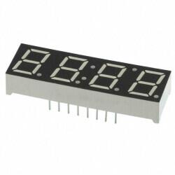 Display Modules - LED Character and Numeric Green 7-Segment Clock 4 Character Common Anode 2V 20mA 0.504