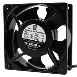 Fan Tubeaxial 115/230VAC Square - 120mm L x 120mm H Ball 110.0 CFM (3.08m³/min) 4 Wire Leads - 2