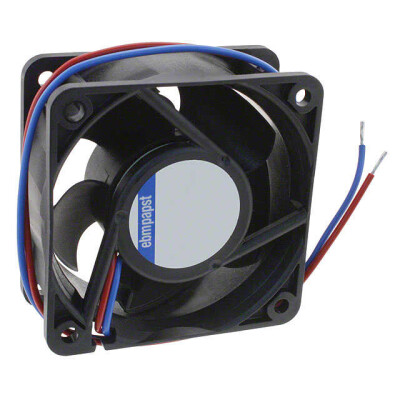 Fan Tubeaxial 12VDC Square - 60mm L x 60mm H Ball 27.1 CFM (0.759m³/min) 2 Wire Leads - 1