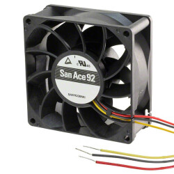 Fan Tubeaxial 12VDC Square - 92mm L x 92mm H Ball 70.7 CFM (1.98m³/min) 3 Wire Leads - 1