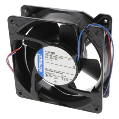 Fan Tubeaxial 24VDC Square - 119mm L x 119mm H Ball 153.0 CFM (4.28m³/min) 2 Wire Leads - 1