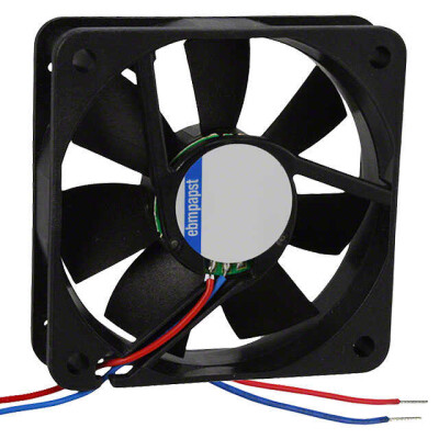 Fan Tubeaxial 24VDC Square - 60mm L x 60mm H Sintec 17.1 CFM (0.479m³/min) 2 Wire Leads - 2