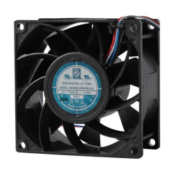 Fan Tubeaxial 24VDC Square - 80mm L x 80mm H Ball 105.0 CFM (2.94m³/min) 2 Wire Leads - 1