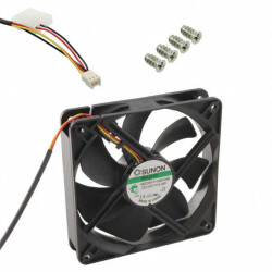 Fan Tubeaxial, Case Fan 12VDC Square - 120mm L x 120mm H Vapo-Bearing™ 108.2 CFM (3.03m³/min) LP4 Assembly - 1