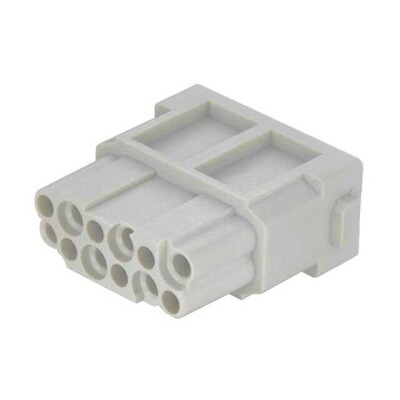 Female Module without Contacts Gray 12 Position Crimp - 1