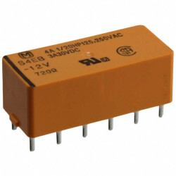 General Purpose Relay 4PST-NO (4 Form A) 12VDC Coil Through Hole - 1
