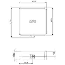 GPS Anten 3m. RG174 kablo, Mıknatıs Taban, SMA Erkek Gold - 2